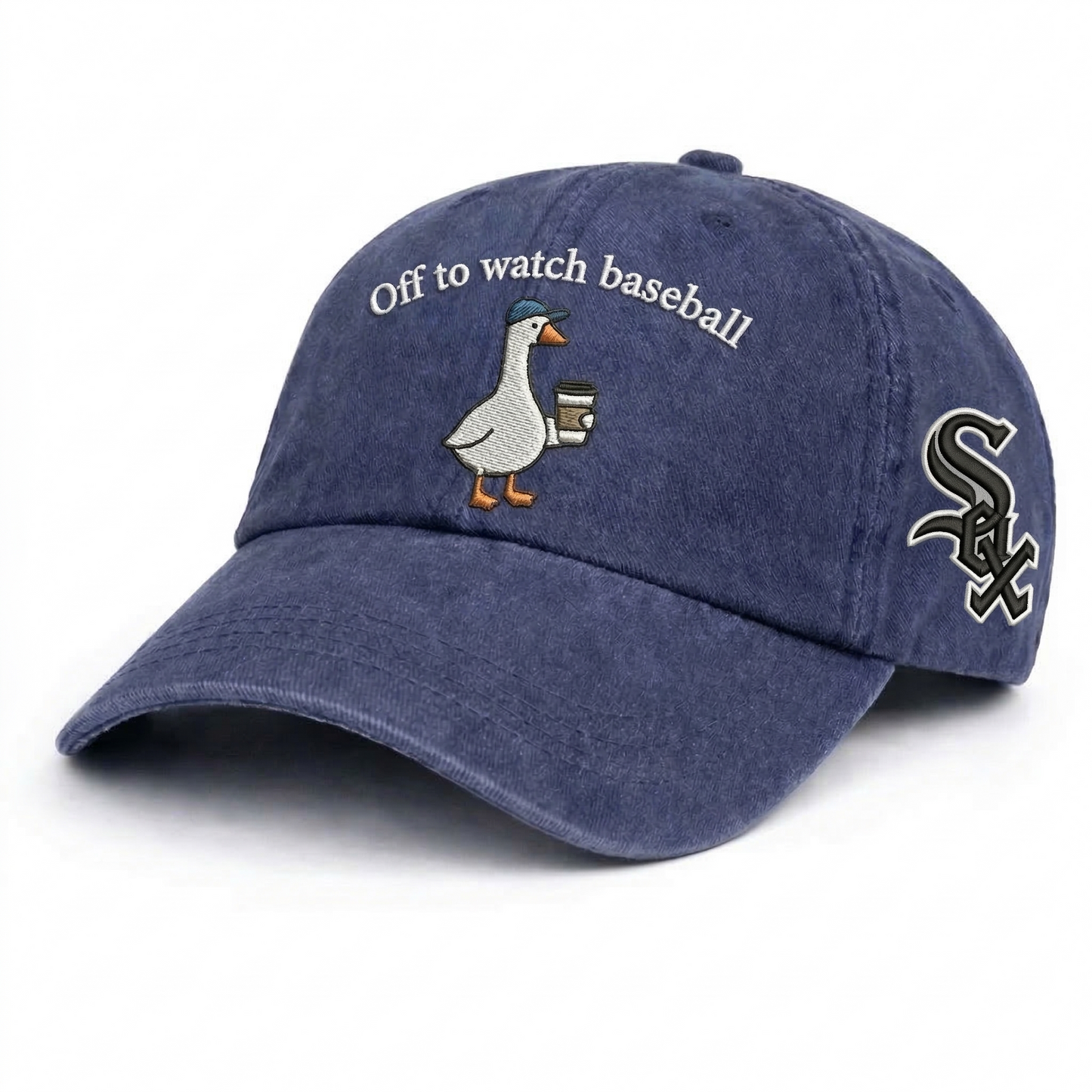 Off to watch Baseball Embroidered Logo Premium Baseball Cap