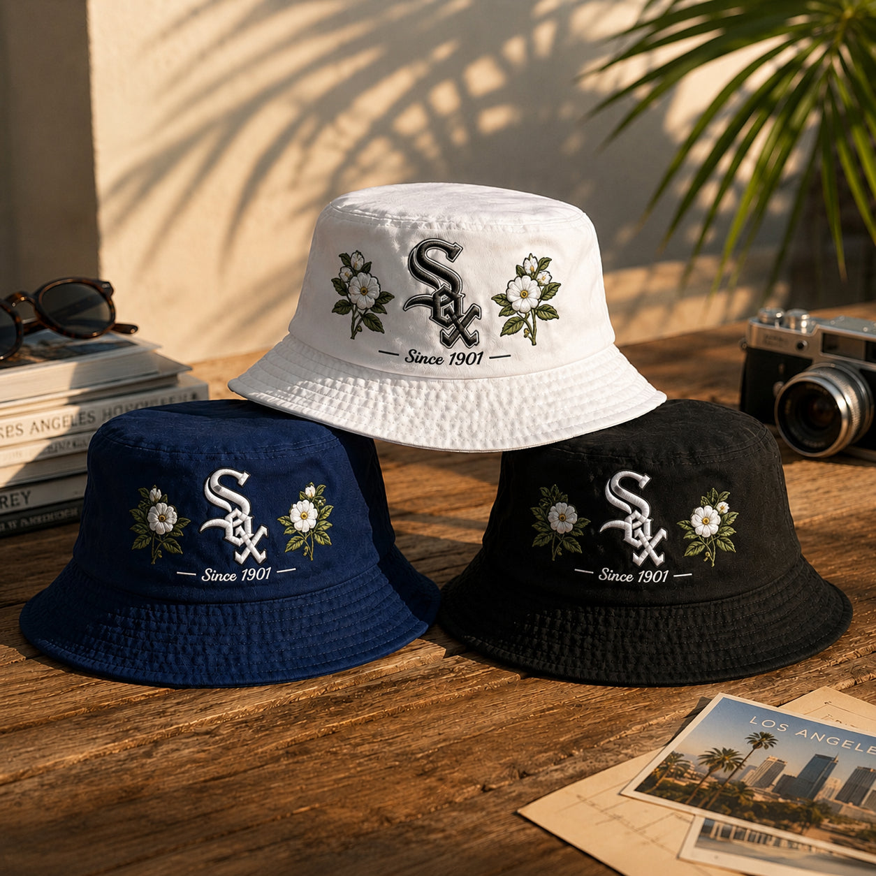 All Teams Embroidery Bucket Hat Baseball  Embroidery Bucket Hat With Logo and Flower Custom- 5to9vibe