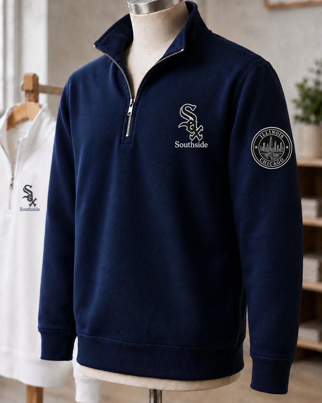 All Baseball Teams Embroidered Logo and City Premium Quarter Zip Sweatshirt, Inspired Quarter Zip Sweater, Unisex Baseball Sweatshirt