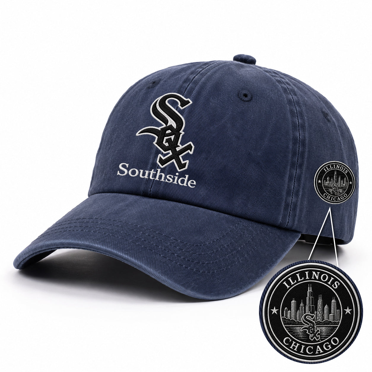 Baseball Team Slogan Cap All Teams Embroidered Logo Premium Wash Cap