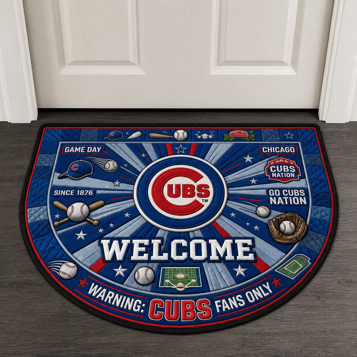 Alfombra personalizada de bienvenida premium de equipo de la MLB – Felpudo de béisbol personalizado
