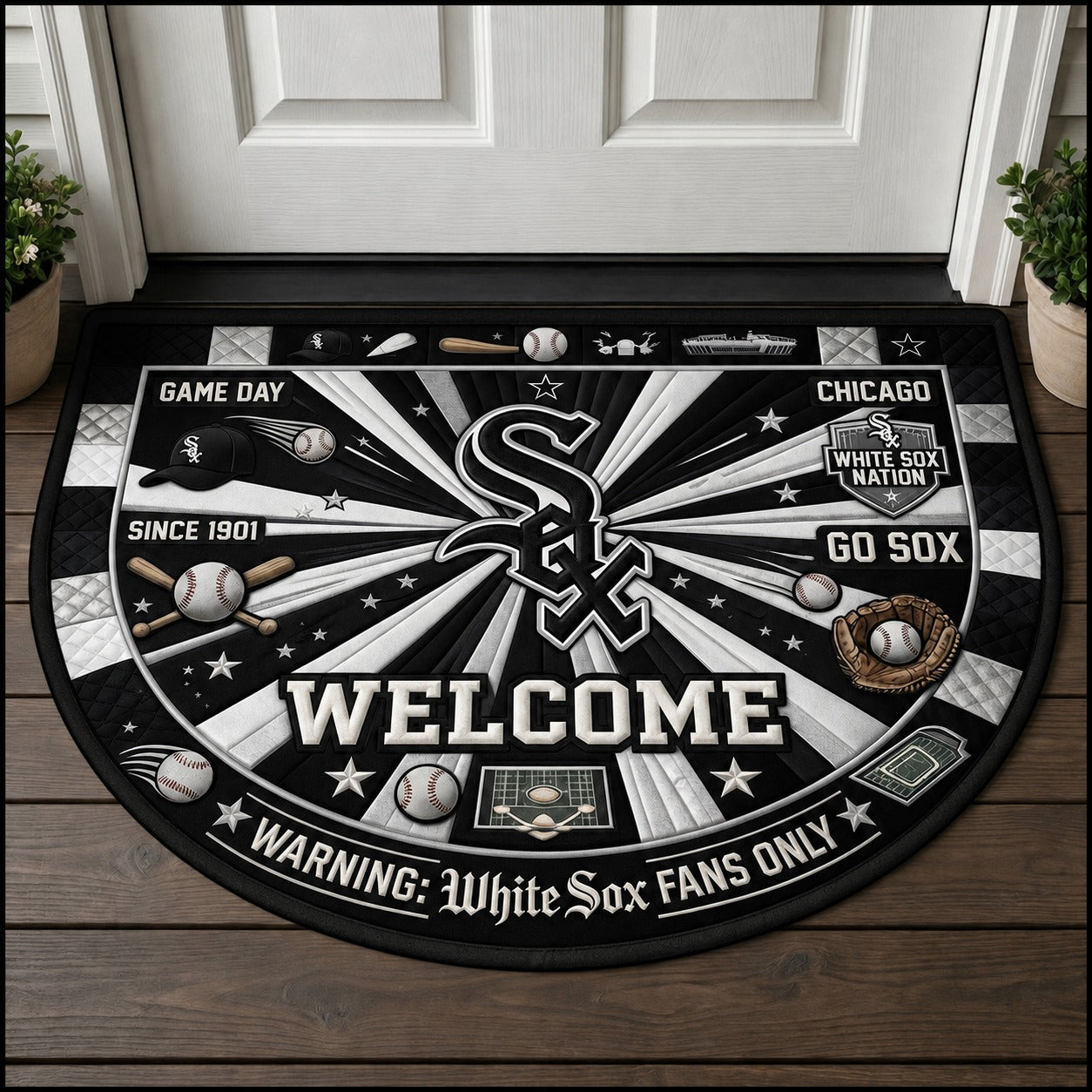 Alfombra personalizada de bienvenida premium de equipo de la MLB – Felpudo de béisbol personalizado