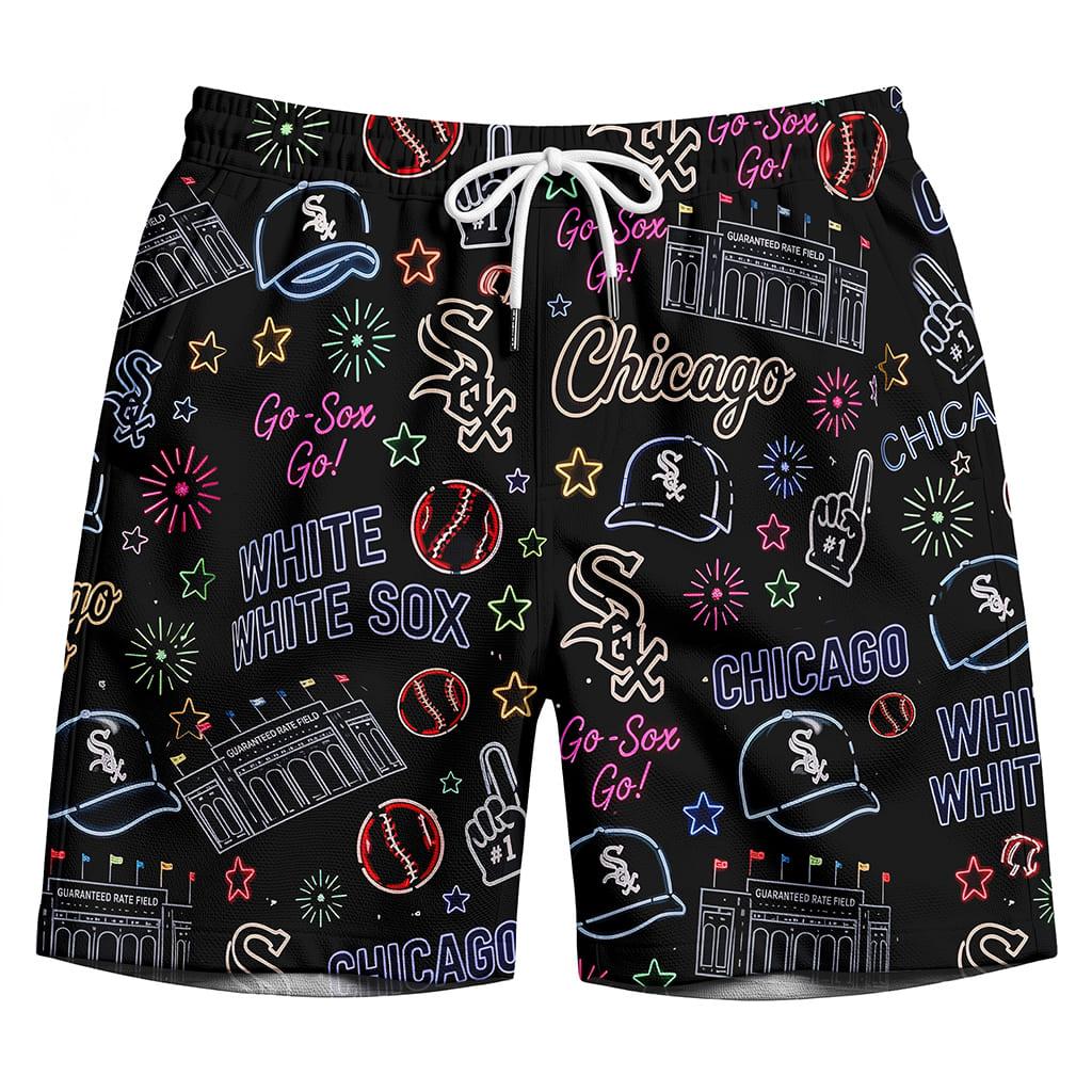 All Baseball Teams Neon Pattern Vibe Summer Party Button-Up Unisex Hawaiian Shirt For Men and Women