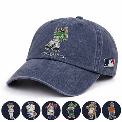 Mascots Baseball Cap All Teams Embroidered Logo Premium Wash Cap
