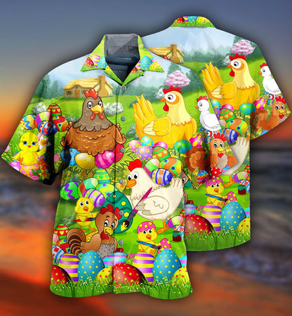 Chicken Easter Eggs So Cute - Hawaiian Shirt 