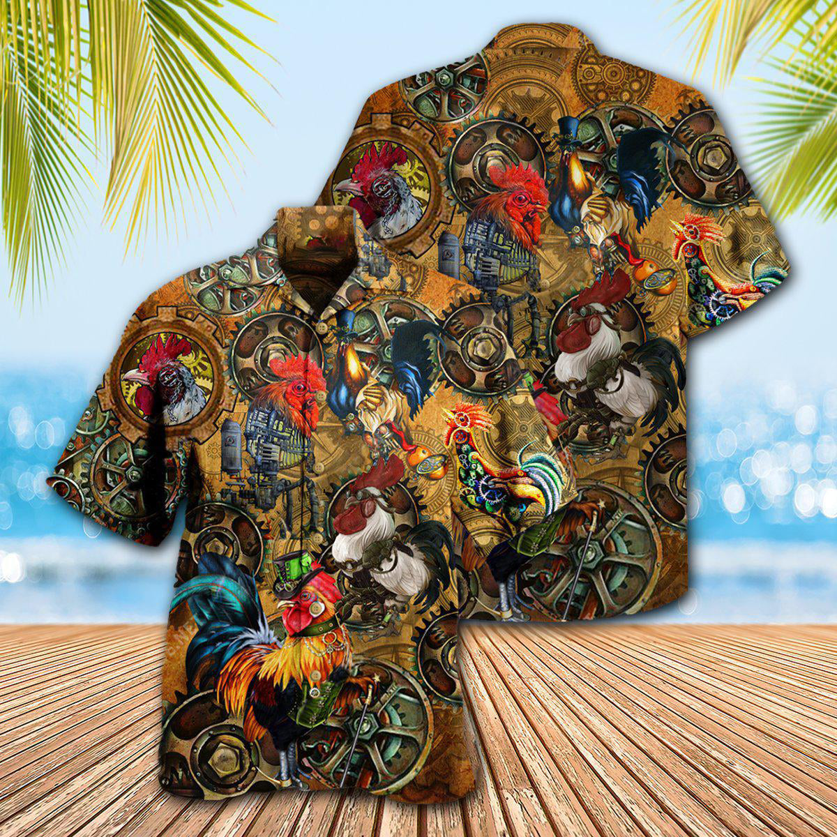 Chicken Rooster Steampunk - Hawaiian Shirt 