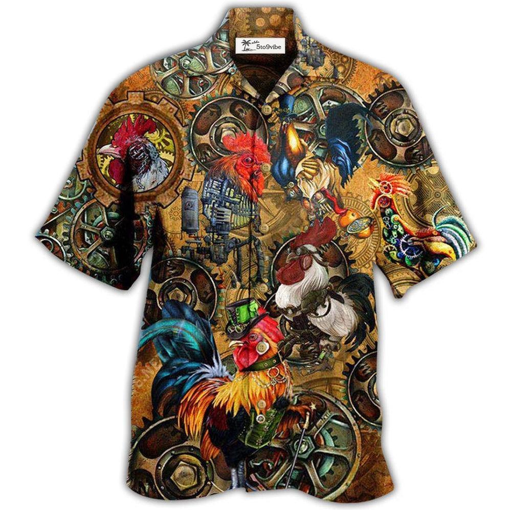 Hawaiian Shirt / Adults / S Chicken Rooster Steampunk - Hawaiian Shirt 