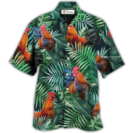 Hawaiian Shirt / Adults / S Chicken Rooster Tropical Summer Vibes - Hawaiian Shirt 