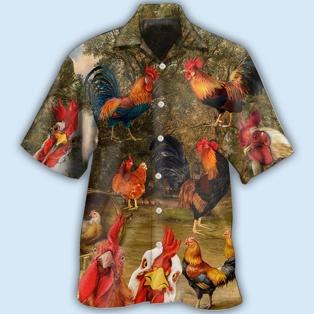 Chicken Old Garden - Hawaiian Shirt 