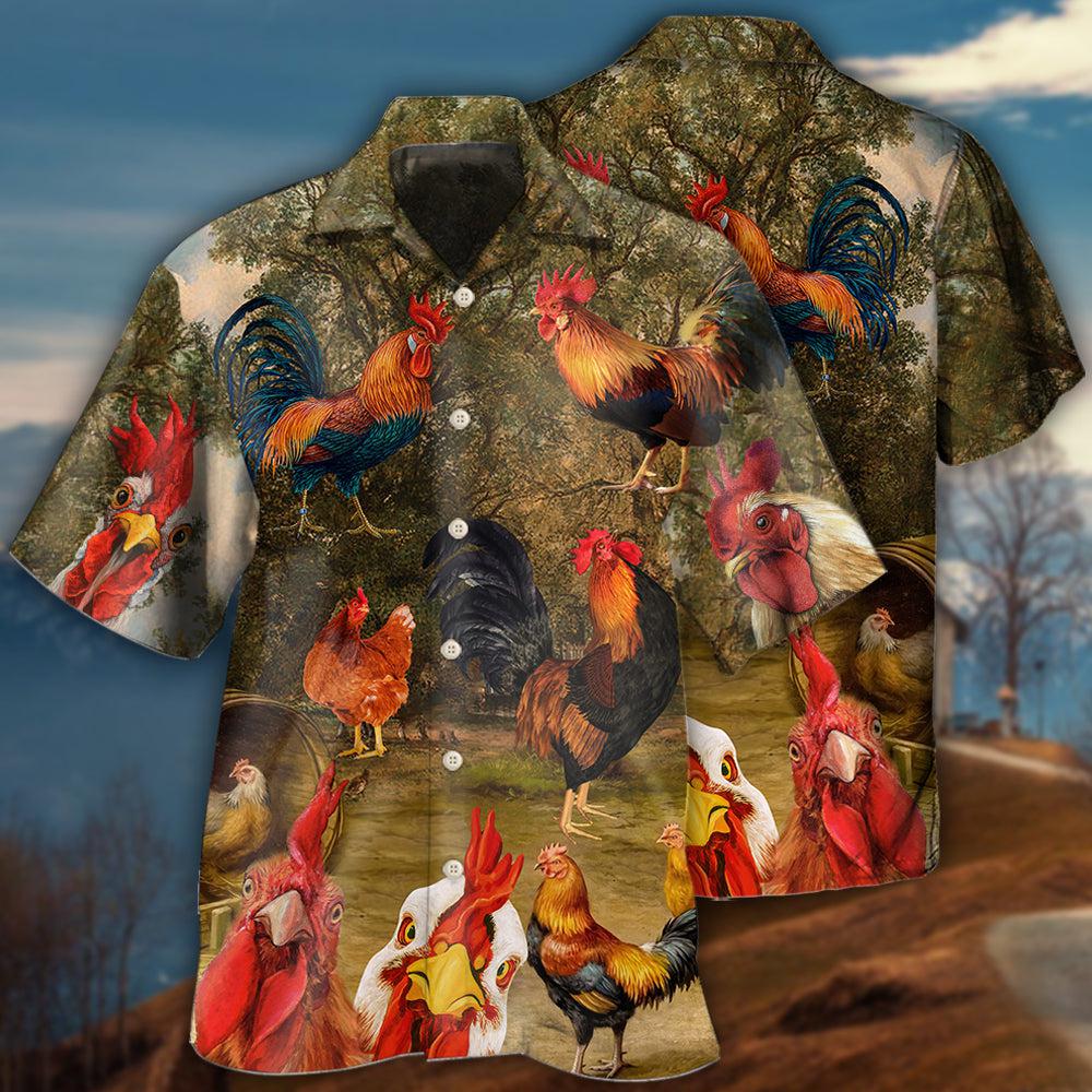 Chicken Old Garden - Hawaiian Shirt 