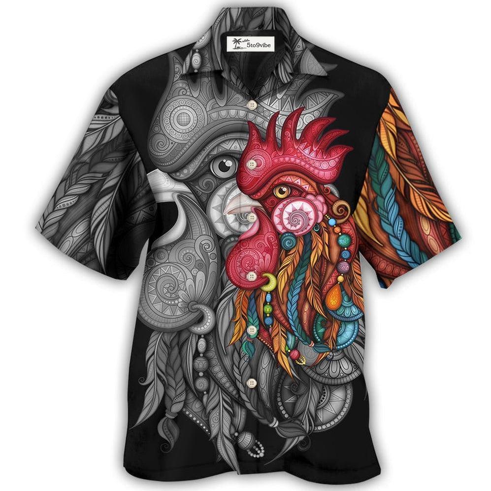 Hawaiian Shirt / Adults / S Chicken Rooster Black And Color - Hawaiian Shirt 