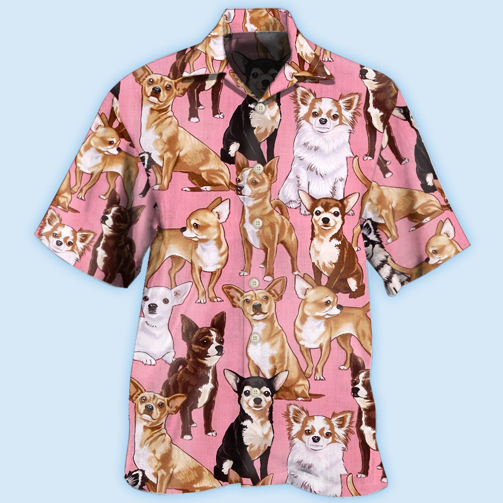 Chihuahua Dog Basic Pink - Hawaiian Shirt 