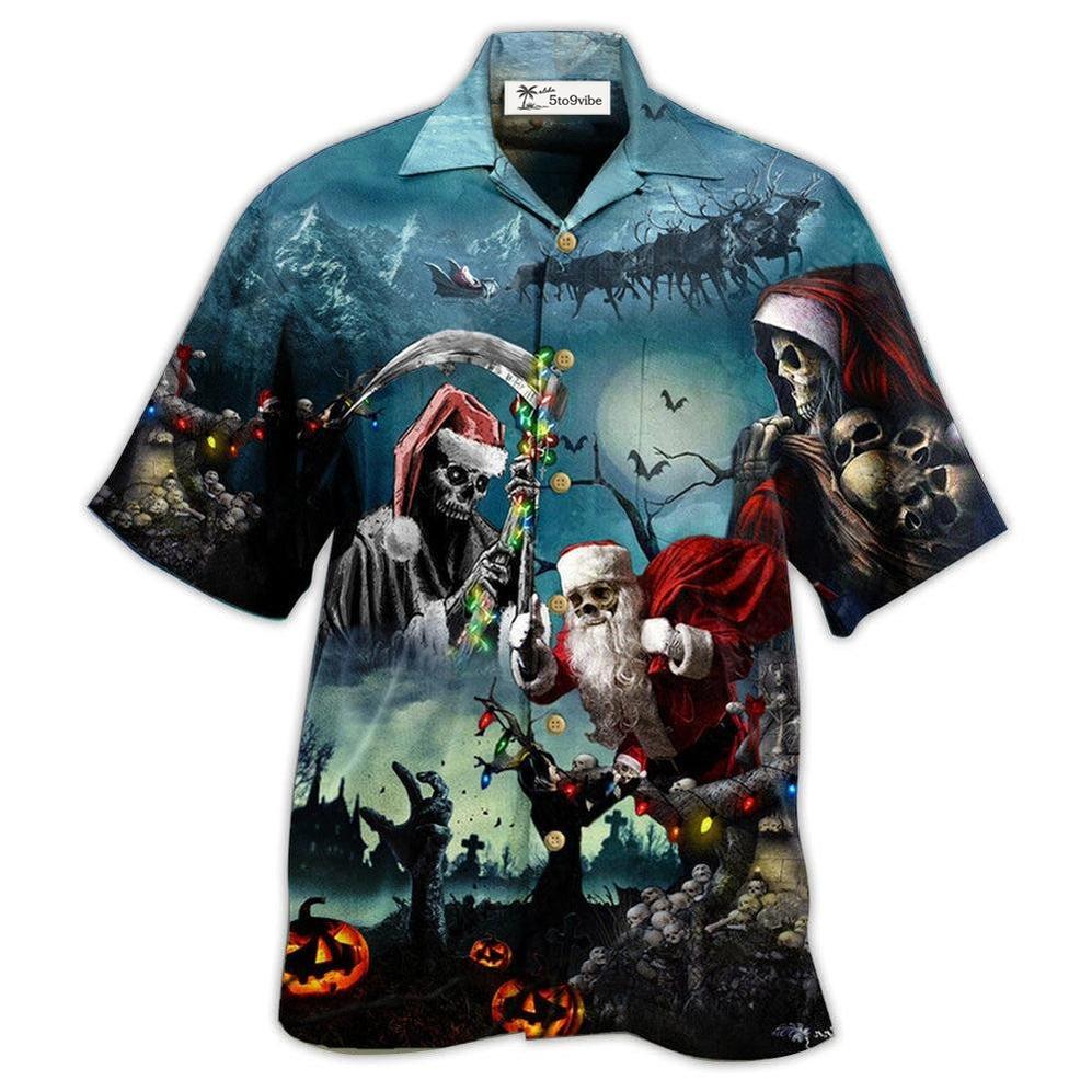 Hawaiian Shirt / Adults / S Skull Chistmas Santa Claus - Hawaiian Shirt 