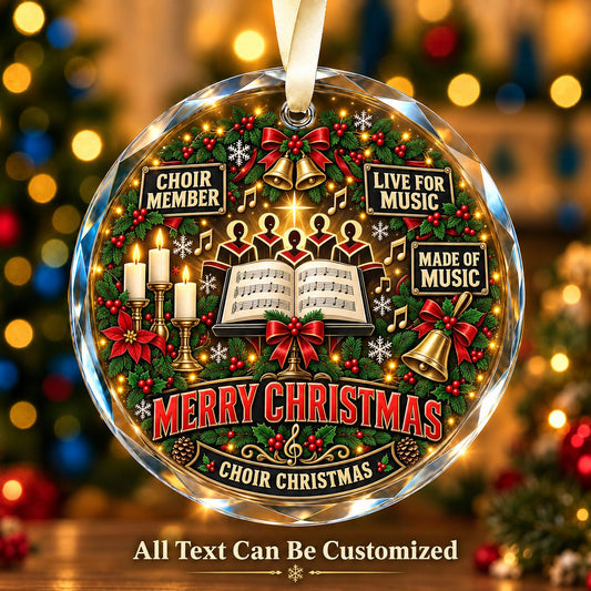 Choir Member Personalized Glass Ornament | 5To9Vibe