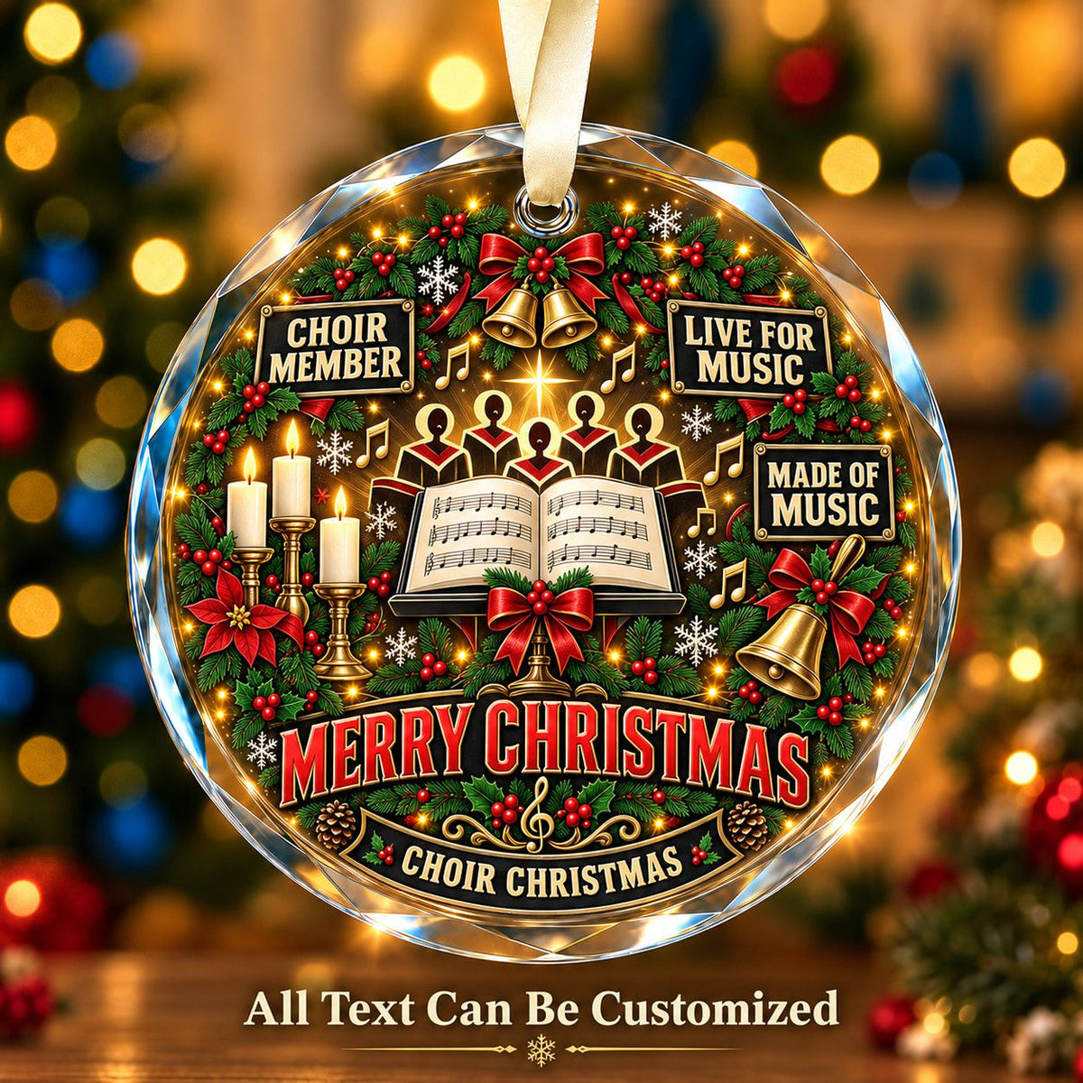 Choir Member Personalized Glass Ornament | 5To9Vibe