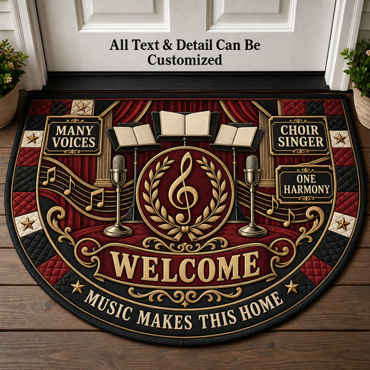 Choir Singer Personalized Half Round Mat | 5To9Vibe