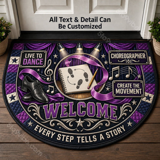 Choreographer Personalized Half Round Mat | 5To9Vibe