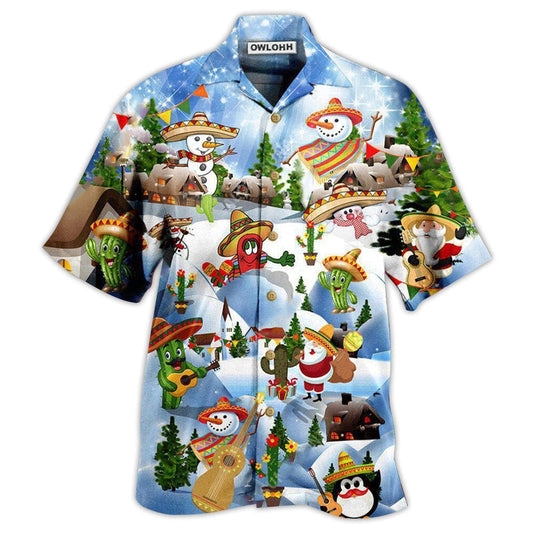Hawaiian Shirt / Adults / S Christmas Mexican Say Merry Christmas - Hawaiian Shirt 