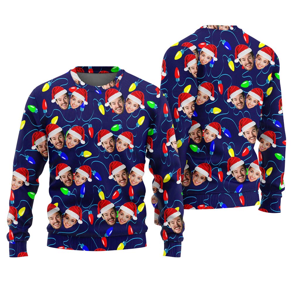 Christmas Bulbs Custom Couple Ugly Christmas Sweater