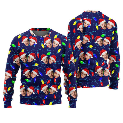 Christmas Bulbs Custom Couple Ugly Christmas Sweater