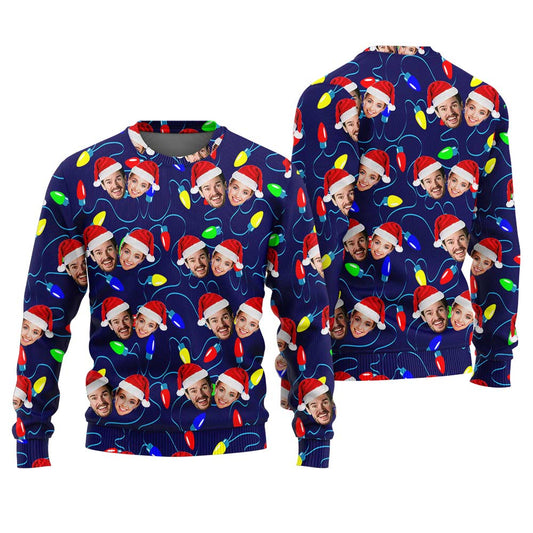 Christmas Bulbs Custom Couple Ugly Christmas Sweater