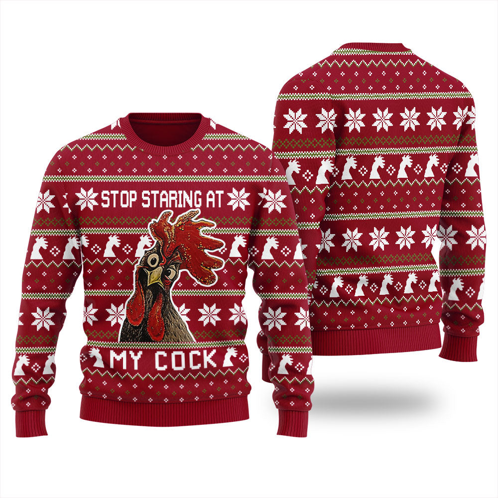 Christmas Cock Men's Ugly Christmas Sweater