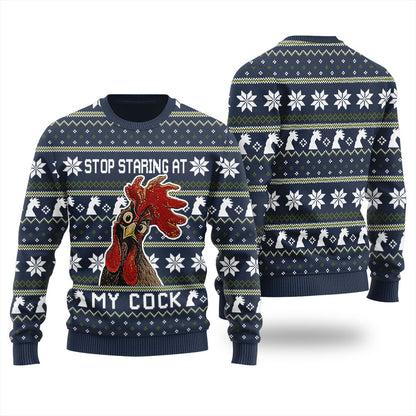 Christmas Cock Men's Ugly Christmas Sweater