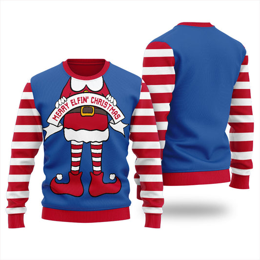 Christmas Elf Men's Ugly Christmas Sweater