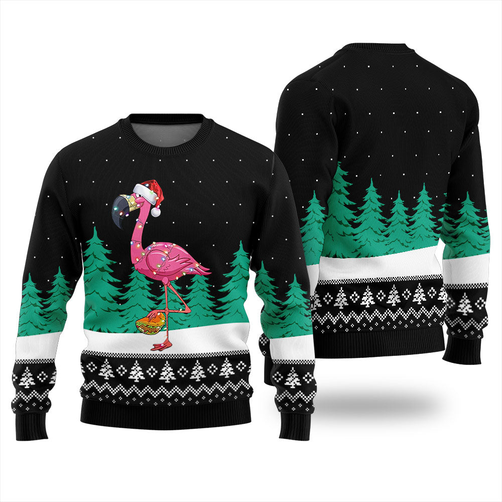 Christmas Flamingo Ugly Christmas Sweater