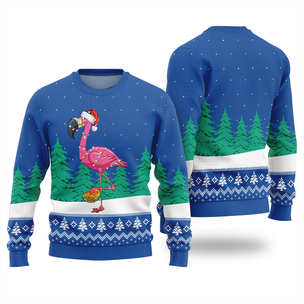 Christmas Flamingo Ugly Christmas Sweater