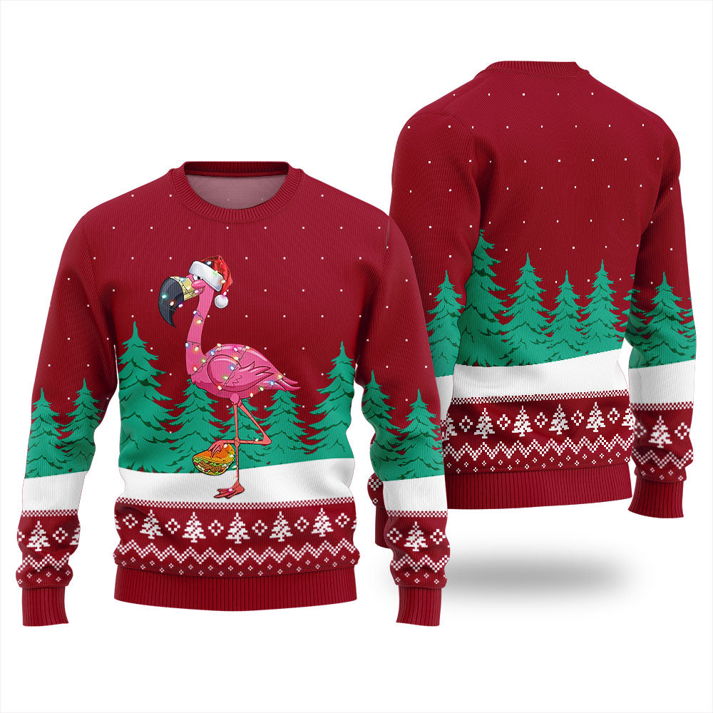 Christmas Flamingo Ugly Christmas Sweater