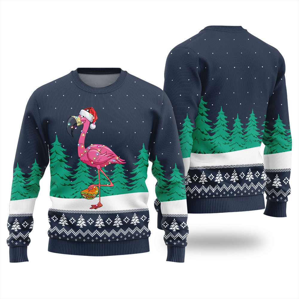 Christmas Flamingo Ugly Christmas Sweater