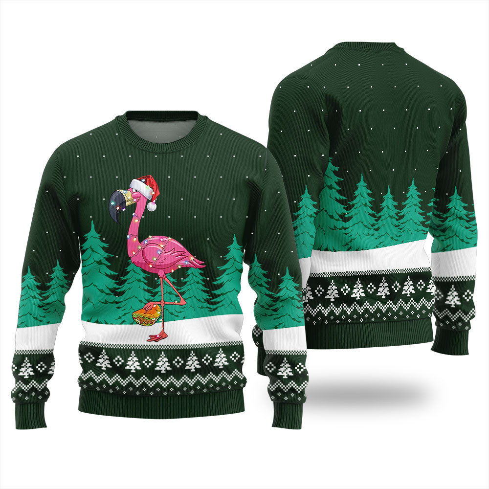 Christmas Flamingo Ugly Christmas Sweater