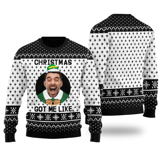 Christmas Got Me Like Funny Christmas Sweater Black - Funny Ugly Christmas Sweater