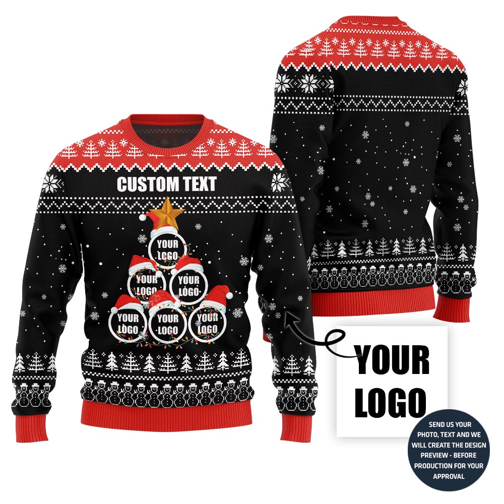 Christmas Tree Custom Logo Ugly Sweater