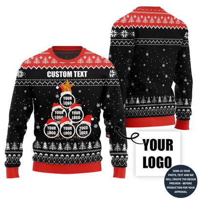 Christmas Tree Custom Logo Ugly Sweater