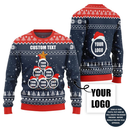 Christmas Tree Custom Logo Ugly Sweater