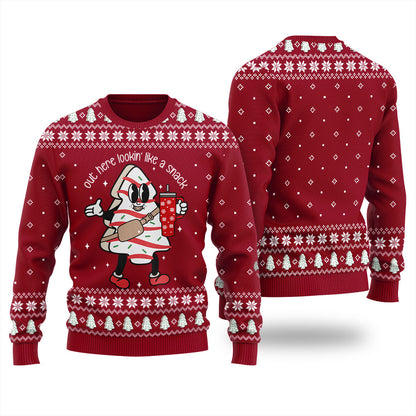Christmas Tree Snack Cake Christmas Sweater Men