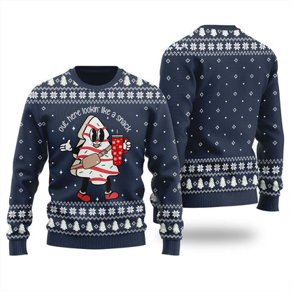 Christmas Tree Snack Cake Ugly Christmas Sweater