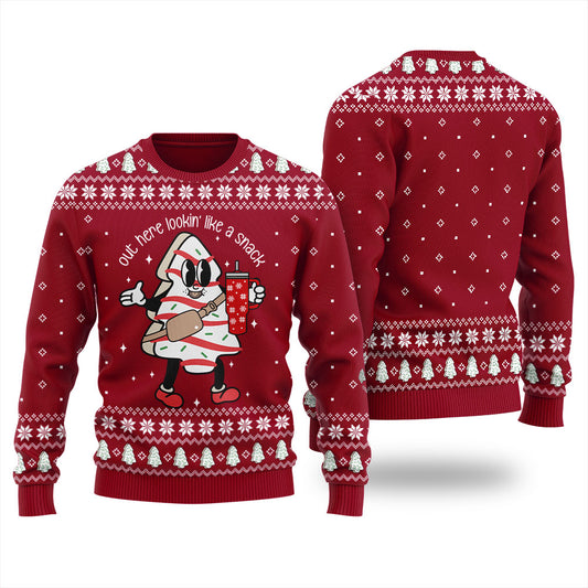 Christmas Tree Snack Christmas Ugly Sweater Women's