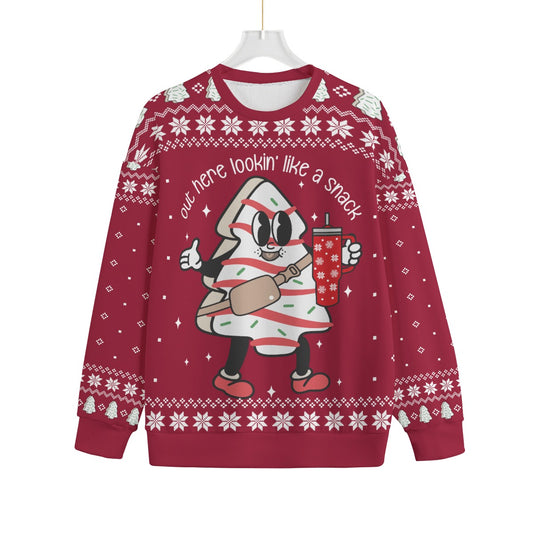 Christmas Tree Snack Women's Plus Size Ugly Christmas Sweater