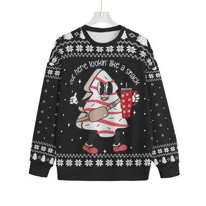 Christmas Tree Snack Women's Plus Size Ugly Christmas Sweater