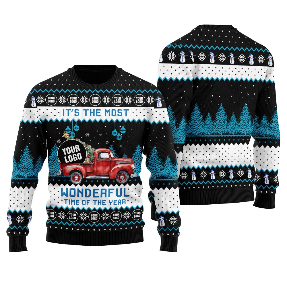 Christmas Vacation Car Custom Logo Christmas Sweater Men