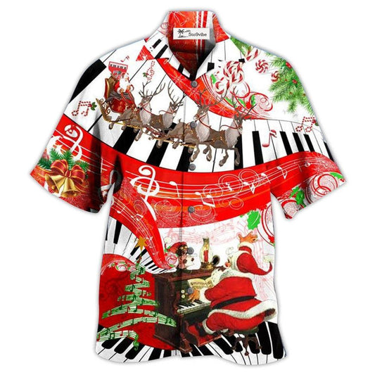 Hawaiian Shirt / Adults / S Piano Music Merry Christmas Love - Hawaiian Shirt 