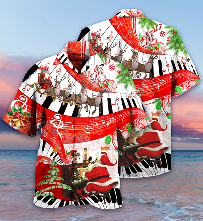 Piano Music Merry Christmas Love - Hawaiian Shirt 