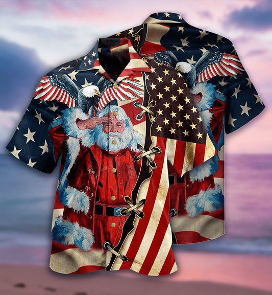 Christmas Patriot Panta Clause - Hawaiian Shirt 