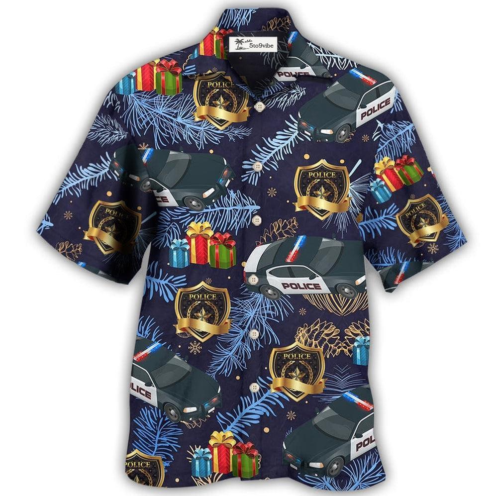 Hawaiian Shirt / Adults / S Christmas Police Pattern Merry Christmas - Hawaiian Shirt 