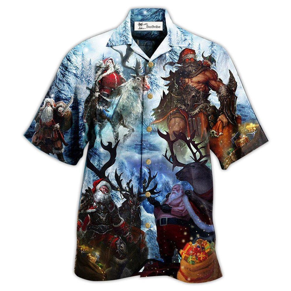 Hawaiian Shirt / Adults / S Christmas Stay Cool Santa Claus Reindeer - Hawaiian Shirt 