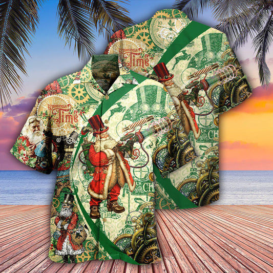 Christmas Time Steampunk Santa Clause - Hawaiian Shirt 