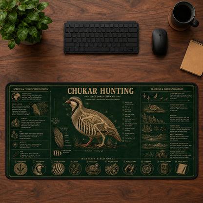 Chukar Hunting Desk Mat Mouse Pad | 5To9Vibe
